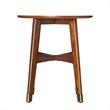 SEI Furniture Rhoda Mid Century Modern Round End Table in Dark Sienna