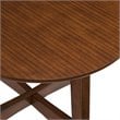 SEI Furniture Rhoda Mid Century Modern Round End Table in Dark Sienna