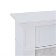 SEI Furniture Jacksdale Faux Stone Electric Fireplace TV Stand in White