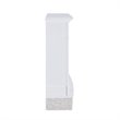 SEI Furniture Jacksdale Faux Stone Electric Fireplace TV Stand in White