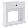 SEI Furniture Nobleman Tiled Electric Fireplace TV Stand in White