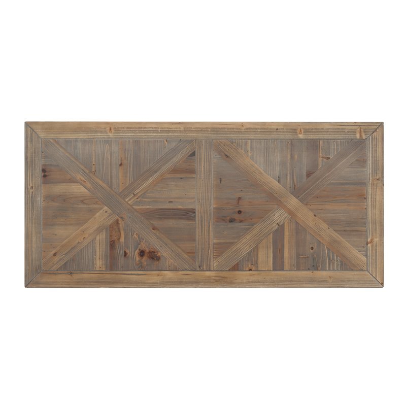 SEI Furniture Garviston Reclaimed Wood Writing Desk in Rustic Black