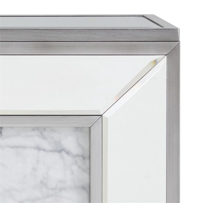 SEI Furniture Trandling Mirrored Color Changing Electric Fireplace