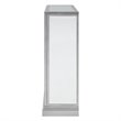 SEI Furniture Trandling Mirrored Faux Marble Electric Fireplace in White
