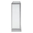 SEI Furniture Trandling Mirrored Faux Marble Electric Fireplace in White