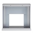 SEI Furniture Trandling Mirrored Faux Marble Electric Fireplace in White
