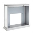 SEI Furniture Trandling Mirrored Faux Marble Electric Fireplace in White