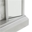 SEI Furniture Trandling Mirrored Faux Marble Electric Fireplace in White