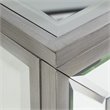 SEI Furniture Trandling Mirrored Faux Marble Electric Fireplace in White