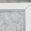 SEI Furniture Trandling Mirrored Faux Marble Electric Fireplace in White