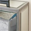 SEI Furniture Trandling Mirrored Faux Marble Electric Fireplace in White