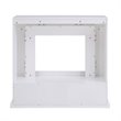 SEI Furniture Lirrington Stainless Steel Electric Fireplace in Gray