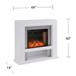 SEI Furniture Lirrington Stainless Steel Electric Fireplace in Gray