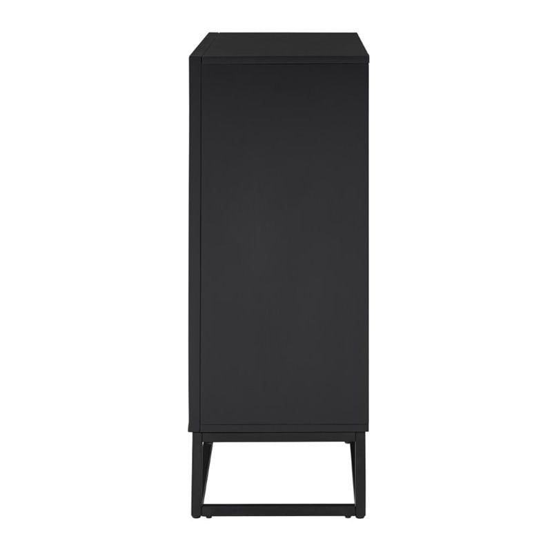 SEI Furniture Frescan Contemporary Electric Fireplace in Black