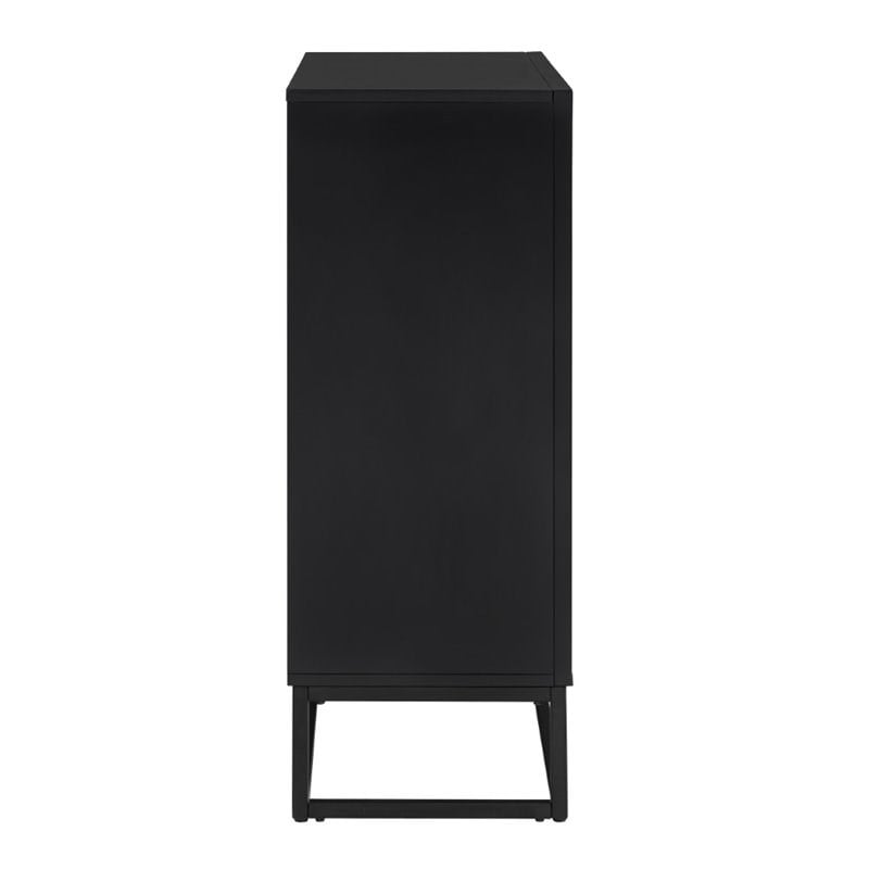 SEI Furniture Frescan Contemporary Electric Fireplace in Black