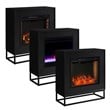 SEI Furniture Frescan Contemporary Electric Fireplace in Black