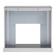 SEI Furniture Trandling Mirrored Faux Stone Smart Electric Fireplace