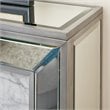 SEI Furniture Trandling Mirrored Faux Stone Smart Electric Fireplace