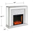 SEI Furniture Trandling Mirrored Faux Stone Smart Electric Fireplace