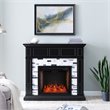 SEI Furniture Drovling Marble Smart Electric Fireplace in Black