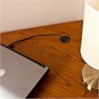 SEI Furniture Wood Corner Computer Desk in Mission Oak with Gun Metal Handles
