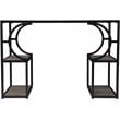 SEI Furniture Tyberton Wooden Writing Desk in Natural and Black