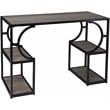 SEI Furniture Tyberton Wooden Writing Desk in Natural and Black