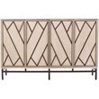SEI Furniture Bremling Wooden Art Deco Buffet in Antique Cream and Black