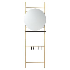 SEI Furniture Medhurst Metal Hall and Entry Organizer in Gold
