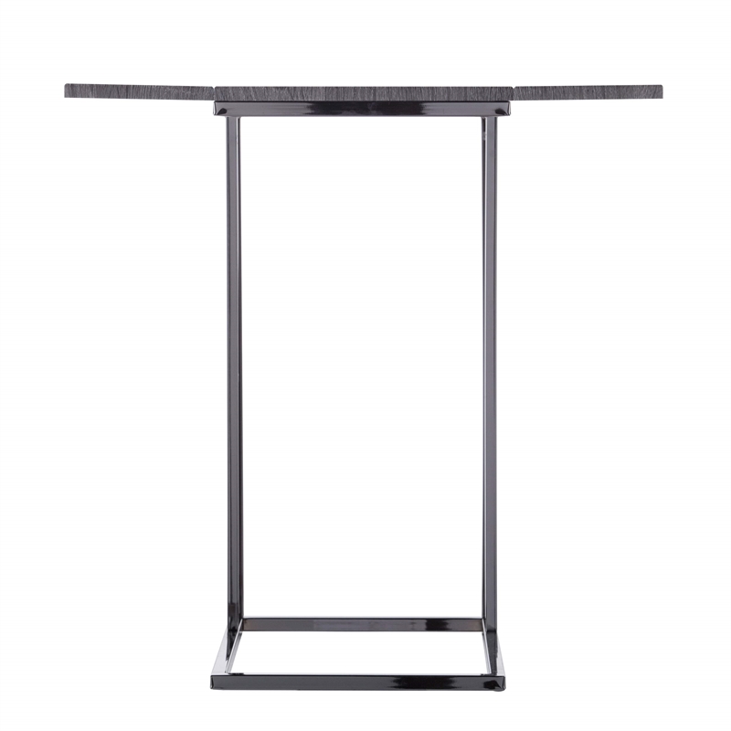 SEI Furniture Clarkdom Modern Wood Expandable C-Table in Black