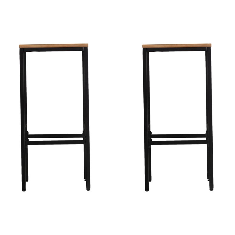SEI Furniture Venallo Wood Indoor-Outdoor Barstools in Natural (Set of 2)
