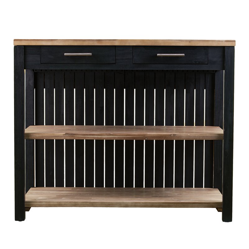 SEI Furniture Berinsly Wood Freestanding Kitchen Island in Natural