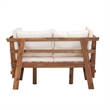 SEI Furniture Dolavon Wood Outdoor Convertible Lounge Chair in Natural