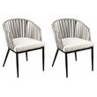 SEI Furniture Melilani Wicker Outdoor Chairs in Gray (Set of 2)