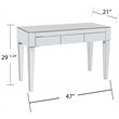 SEI Furniture Darien Glam Mirrored Writing Desk in Silver