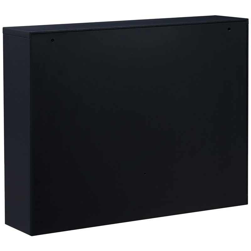 SEI Furniture Wooden Wall Mounted Laptop Desk in Black