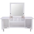 Southern Enterprises Wooden Wall Mounted Vanity Desk with Mirror in White