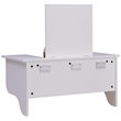 Southern Enterprises Wooden Wall Mounted Vanity Desk with Mirror in White