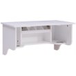 Southern Enterprises Wooden Wall Mounted Vanity Desk with Mirror in White