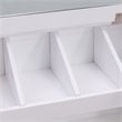 Southern Enterprises Wooden Wall Mounted Vanity Desk with Mirror in White