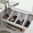 Southern Enterprises Wooden Wall Mounted Vanity Desk with Mirror in White
