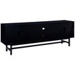 SEI Furniture Blynn Mid Century Wooden TV Stand in Black and Whiskey