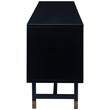 SEI Furniture Blynn Mid Century Wooden TV Stand in Black and Whiskey