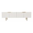SEI Furniture Pilston Modern 4-Door Media Console in White-Gold
