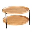 Southern Enterprises Verlington Wood and Iron Cocktail Table in Natural