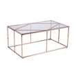 Southern Enterprises Nicholance Tempered Glass-Top Cocktail Table in Champagne