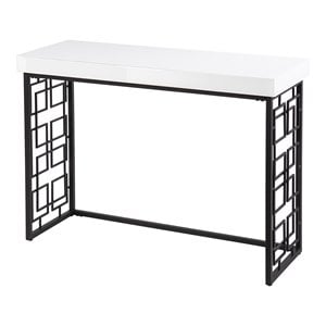 SEI Furniture Mavden Contemporary Console Table in Black-White