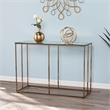 Southern Enterprises Nicholance Tempered Glass-Top Console Table in Champagne