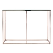 Southern Enterprises Nicholance Tempered Glass-Top Console Table in Champagne
