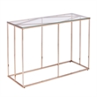 Southern Enterprises Nicholance Tempered Glass-Top Console Table in Champagne